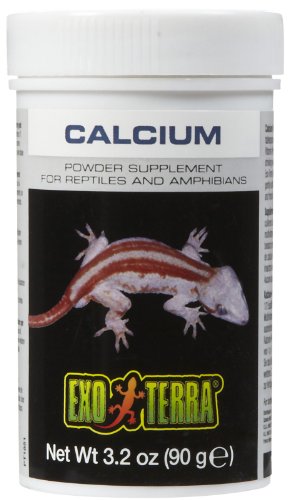 Exo Terra Calcium Powder Supplement for Reptiles and Amphibians, 3.2 Oz., PT 1851 - size: 3.2 oz.