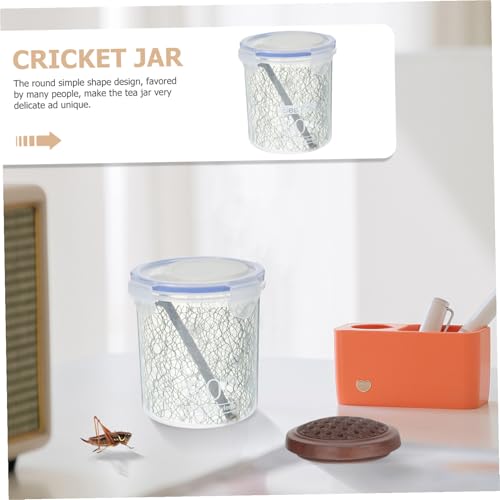 DECHOUS Feeding Container Durable Mantis Breeding Box with Transparent Design for Reptiles Pets and Insect Habitat Showing