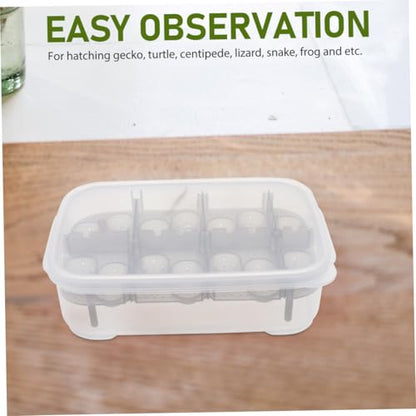 Reptiles Hatching Box Breeding Container for Geckos Turtles and Snakes Transparent Observation Lid Easy to Use and Clean for Home Store