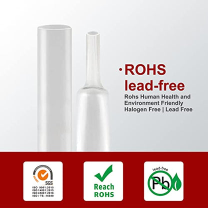 Chanzon 2:1 Ratio - 80Ft Roll - 1/24" (1mm) Heat Shrink Tubing Clear | Polyolefin Sleeving 25M Roll, for Automotive Wire Repair, Marine, RC Hobby & Electronic Insulation, 1pcs - color: Transparent, size: 1mm (1/24") - 80FT