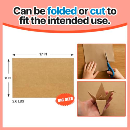 T TORTO9 Kraft Bird Cage Liners 11 x 17 Inch, 120 Sheets, Absorbent Paper Tray Liners for Large Bird Cages, Pre-Cut Disposable Cage Bottom Liners - size: 11 x 17 in kraft