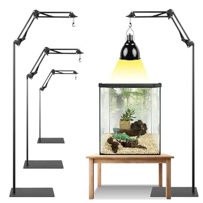 BETAZOOER 360° Adjustable Reptile Heat Lamp Stand 12-54 Anti-Slip Base - size: Extra Large(Pack of 1)