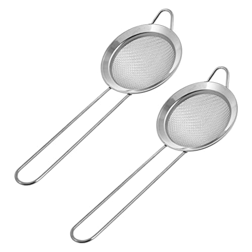 NUOBESTY 2pcs Stainless Steel Reptile Sand Substrate Scoop Shovel Sifter Fine Mesh Metal Reptile Litter Cleaner Scooper for Sand Bedding