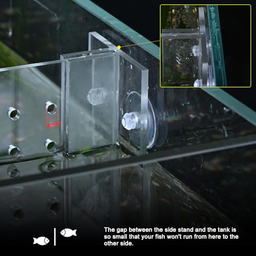 Acrylic Fish Tank Divider,5 Gallon Tank Divider,Adjustment Clear Fish Tank Separator Set with Suction Cups (5gal/5.5gallon) - size: 8‘’x9''(5 gallon)