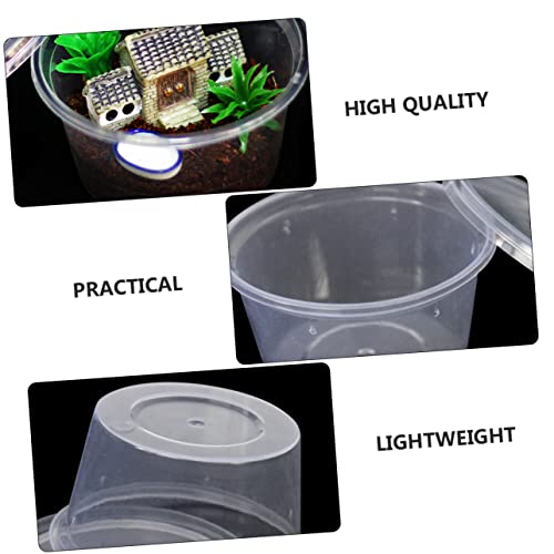 FOMIYES 20pcs Reptile Breeding Boxes Gecko Containers for Pets Lightweight Feeding Box for Quarantine Habitat Easy to Clean and DIY