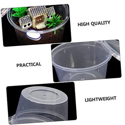 FOMIYES 20pcs Reptile Breeding Boxes Gecko Containers for Pets Lightweight Feeding Box for Quarantine Habitat Easy to Clean and DIY