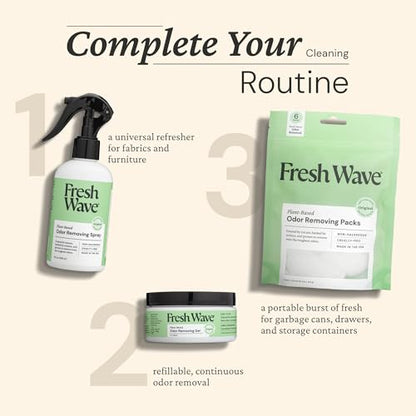Fresh Wave Original Odor Eliminator Gel 3-Pk 7 oz - Air Freshener for Home | Plant-based essential oils. Lasts 15-30 days per jar. No plug-in needed. Pet-safe, closet and bathroom deoderizer. - size: 7 Fl Oz (Pack of 3)