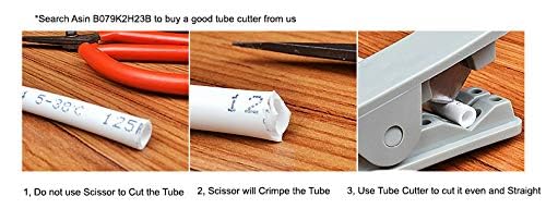 White 1/4" RO Tubing at 70°F-120PSI to 150°F-60PSI 1/4" Flexible water pipes 1/4-inch Plastic NSF Certified CCK Tubing（60 Feet) - color: White 1/4" 60FT (20M)