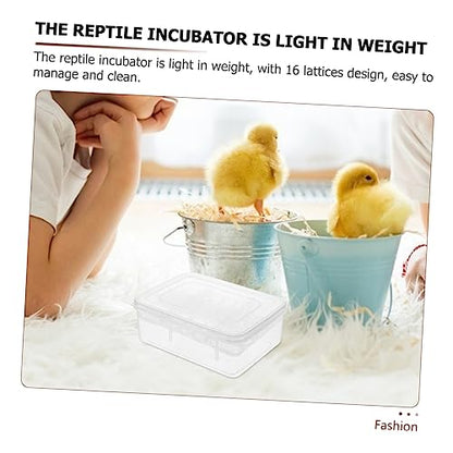 3pcs Plastic Reptile Egg Incubator Professional Hatchery for Snakes Lizards and Turtles Plastic Design for Easy Observation and Management