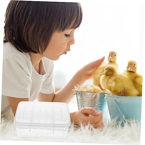 Plastic Egg Incubation Tray for Reptiles Lightweight Hatching Box with Transparent Design for Monitoring for Snakes Lizards
