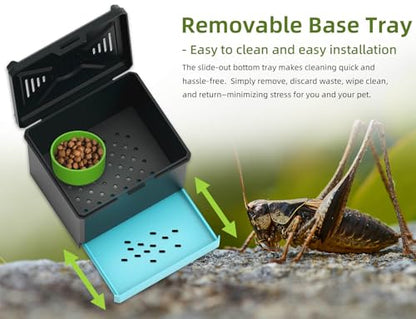 Cricket Keeper - Multi Purpose Insect Habitat for Crickets | Dubia Cockroaches, breadworms, and Silkworms, with Ventilation and Breathability (No Assembly Needed) (Transparent) - color: transparent