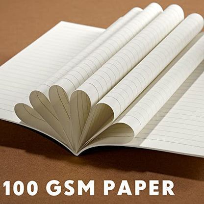 100 Pcs Journals Notebooks Bulk - Kraft Softcover A5 Small Notebooks 5.5 Inch x 8.3 Inch Notepads with 60 Page 30 Sheet for Writing Sketch Travel Office Supplies(Black, Brown,Lined) - color: Black, Brown, style: Lined