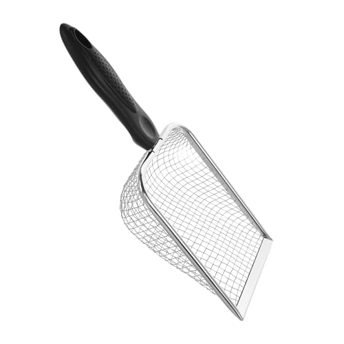Beach Shell Shovel 10.43 Inch Lightweight Fine Mesh Sand Scoop for Reptile Substrate Cleaning Outdoor Beach and Garden Use