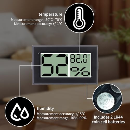 Acrylic Tarantula Enclosure, Reptile Terrarium Breeding Tank w/Temperature Hygrometer,Habitat Reptiles Feeding Box Isopod Terrarium Cage for Insect Lizard Home Office (Reptile-Tank-L(Tray)) - size: Reptile-Tank-L(Tray)
