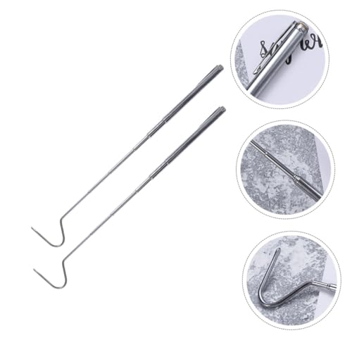 2pcs Telescoping Snake Catching Hooks Reptile Grabbers Extendable Reptile Hooks for Safe Handling and Relocation Snakes