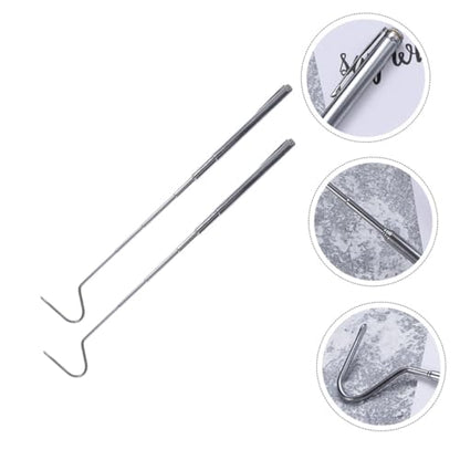 2pcs Telescoping Snake Catching Hooks Reptile Grabbers Extendable Reptile Hooks for Safe Handling and Relocation Snakes