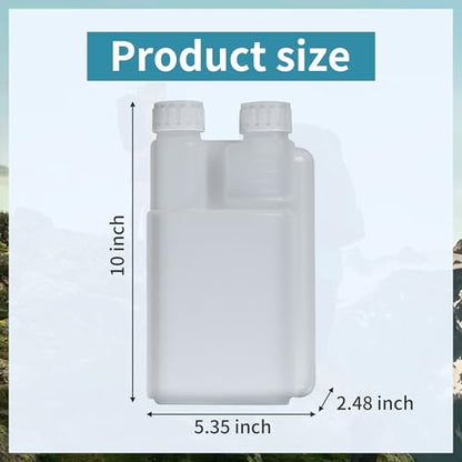 2 Pack Standard Squeeze Shot Bottle with 16oz Measuring Bottle 0.84oz(25ml) Shot Glass Chamber Dispenser for Bars and Mixologists, Travel, Outdoor,HDPE Portable Plastic Flask - size: 2 pack
