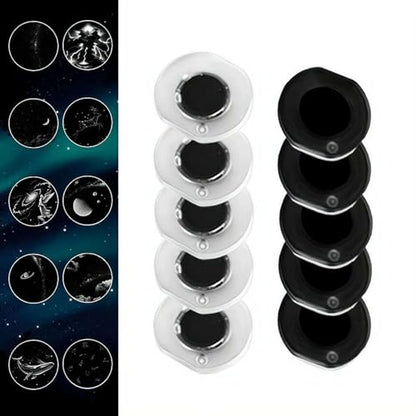 Galaxy Projector Night Light Slides, USB Starry Sky Nightlight Projector Lamp Replacement Discs, Wide Angle Lens Heat-Resistant, Projectors Lamp for Bedroom Ceiling Night Light Party Bar (10 pcs) - size: 10 pcs