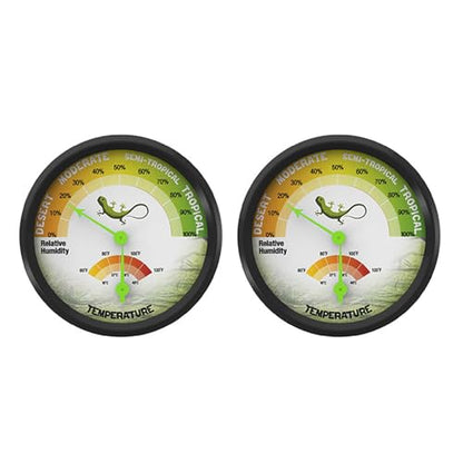 Pet Rearing Box Gauge Reptile Temperature Thermometer Humidity Hygrometer High-Accuracy VivariumTank Supplies 1pc/2Pcs Measurement - color: B