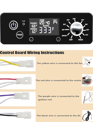 Control Board for Pit Boss Pellet Grill， for Pit Boss PB440D2/PB1150G etc Grill,with W/LCD Display Adjustable Temperature Size - size: Control Board