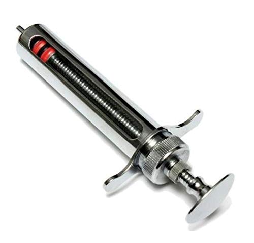 EatingBiting FOR Animal only 50ml Reusable Stainless Steel Hypodermic Veterinary Animal Syringe Glass for Lab / Quality stainless steel / simple structure / with locking screws simple operation