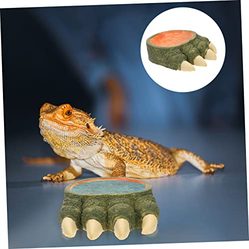 MERRYHAPY Reptile Food Container Bearded Pet Food Basin Snake Terrarium Lizard Water Dish