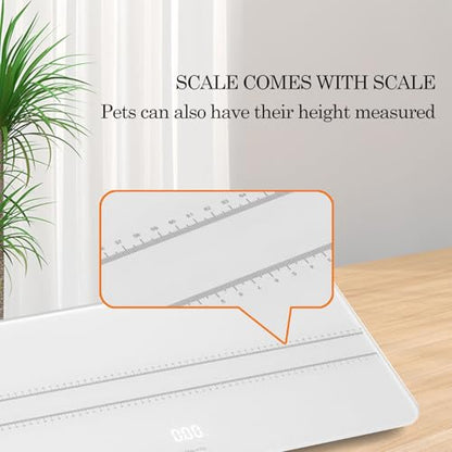 Digital Pet Scale Measuring Range 0.45lbs-220lbs Digital Pet Scale for Small-Medium Dogs/Large Cat Dog Scale is not Suitable for Large Dogs (White) - color: white