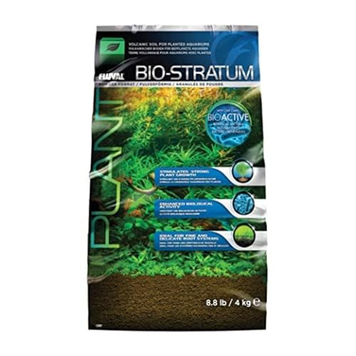 Fluval 12697 Volcanic Soil Bio Stratum for Planted Tanks, 8.8 lbs. | Natural Mineral-Rich, Aquarium Substrate for Healthy Plant Development, Growth, and Color - size: 8.8 Pound (Pack of 1)