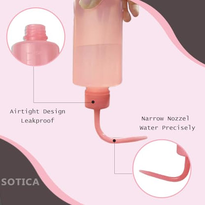 Wash Bottles - 3pcs Pink Squeeze Bottles 8oz tattoo bottles 250ml Narrow Mouth Squirt Bottles with Scale Labels Spray Bottles for Tattoo Medical Lab Succulent Watering Lash Extension Supplies - size: 3pcs 250ml pink