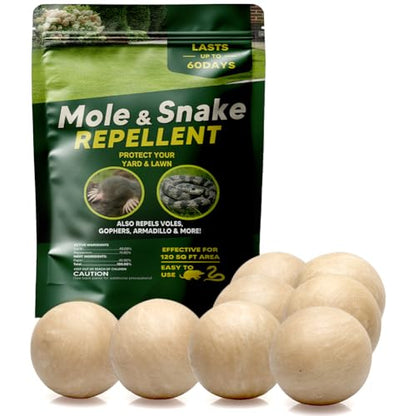Mole & Snake Repellent, Gopher Repellent Outdoor, Vole & Snake Repellent for Yard, Armadillo & Groundhogs Deterrent for Lawn Pet Safe, Keep Snake Away for Garden/Garage, Safe to Use-8P - size: 1 Ounce (Pack of 8)