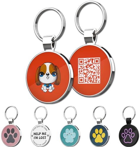 MYLUCKYTAG QR Code Pet ID | Personalized Dog & Cat Collar Tag | Online Profile with Instant Scanned Location Alert Email - style: Little Girl