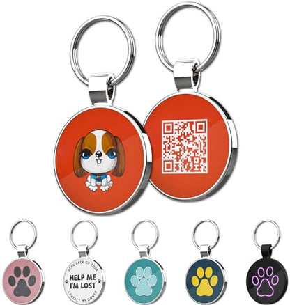 MYLUCKYTAG QR Code Pet ID | Personalized Dog & Cat Collar Tag | Online Profile with Instant Scanned Location Alert Email - style: Little Girl