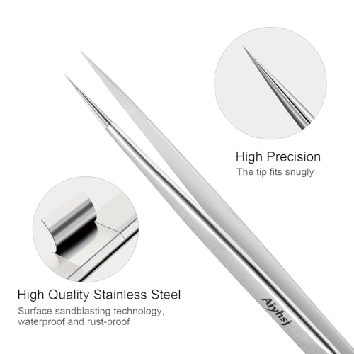 Precision Tweezer, Upgraded Professional Pointed, High-end Stainless Steel | Tweezers for Craft, Electronics, Soldering, Model, Laboratory Work, Jewelry-Making - style: Fine Tip Straight LONG (5.5in)