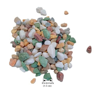 Small Aquarium Gravel for Fish Tank, Natural River Rock Pebbles for Plants Indoor, Pea Gravel for Landscaping, Aquarium Substrate (3 LBS, 0.4" to 0.8")