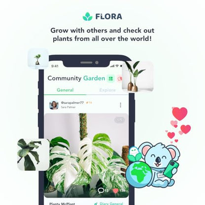 Flora Premium Plant Mister Spray Bottle for Gentle & Fine Mist for Precision Hydration, Dispersed Humidity & Moisture, Comes w App for Smart Plant Care, Plant ID and Diagnosis Tool (1 pack)