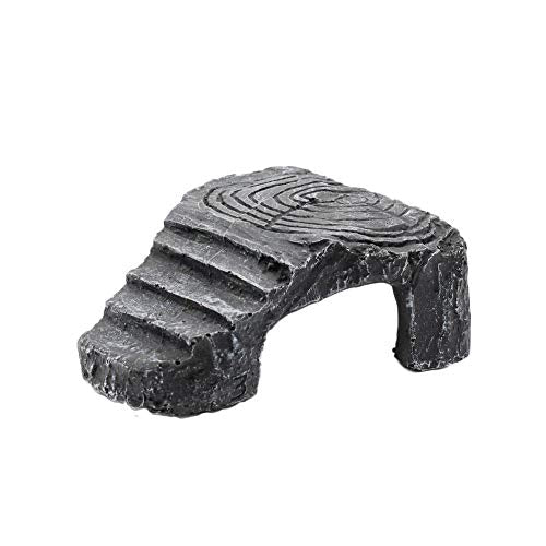 Reptile Basking Rock Tank Ornament Lizard Gecko Turtle Climbing Ladder Platform Toad Rest Hiding Cave Platform