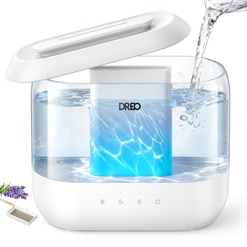 DREO 4L Humidifiers for Bedroom, 36H Runtime, 28 dB Quiet, HM311 | Easy to Refill & Clean, BPA-Free, Nightlight, Supersized Air Humidifiers for Large Room, Baby Nurseries, Plants, Indoor | Easy to Refill & Clean, BPA-Free, Nightlight, Supersized Air Humid