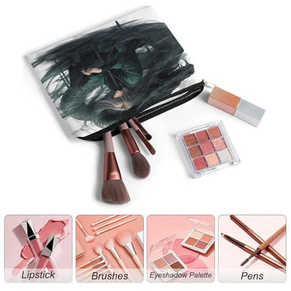 Snake And Man Makeup Bag for Women, Cosmetic Bag Portable with Zipper, Travel Toiletry Bag for Cosmetics Makeup Brushes