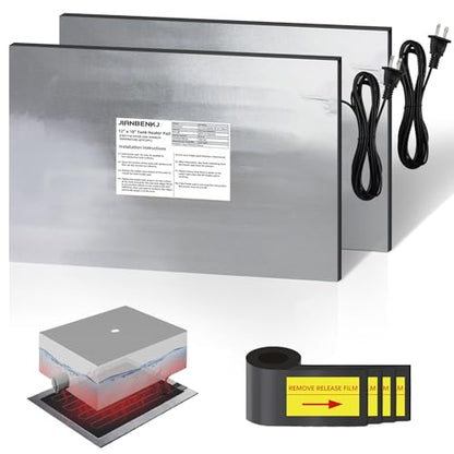 RV Tank Heater Pad 120V,12"x18" RV Holding Tank Heater Pad w/Thermostat-2pk | RV Water Tank Heater Pad for Camper/Trailer/Marine/Motorhome,Up to 50Gallon Fresh Grey Black Water,Automatic Prevent Freezing - style: 120V-2PCS