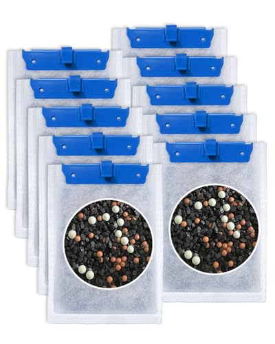 10 Pcs Super Upgraded Medium Filter Cartridges Compatible with Tetra | 5-Layer Filtration Medium Filter Cartridges Compatible with Tetra Whisper Bio-Bag Filters 10i IQ10 PF10,Clean Aquarium Filter - size: Medium, 10 Pack