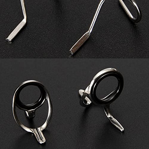VGEBY Fly Rod Set,Fly Fishing Angling Repair Tool Stainless Steel Strong Double Buckle Ring Different Size Fishing Accessories
