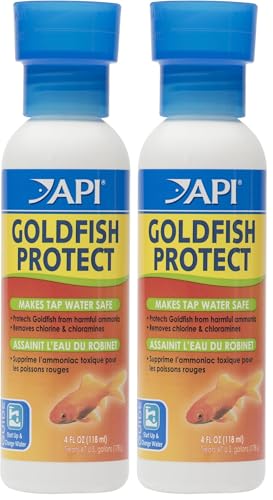 API Goldfish Protect Aquarium Water Conditioner 4-Ounce Bottle (Pack of 2) - size: Water Conditioner (Pack of 2)