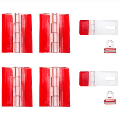 6PCS Self Adhesive Acrylic Hinge and Latch Buckles Small Transparent Piano Hinge for DIY Clear Containers and Aquarium Lid