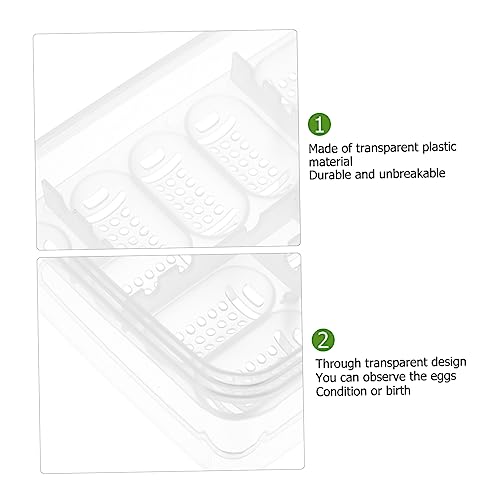 GALPADA Egg Incubation Tray 16 Compartments Reptile Hatchery Breeding Box Pet Supply Easy to Observe Birth of Reptiles