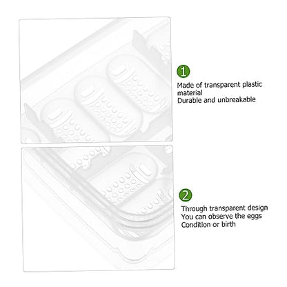 GALPADA Egg Incubation Tray 16 Compartments Reptile Hatchery Breeding Box Pet Supply Easy to Observe Birth of Reptiles