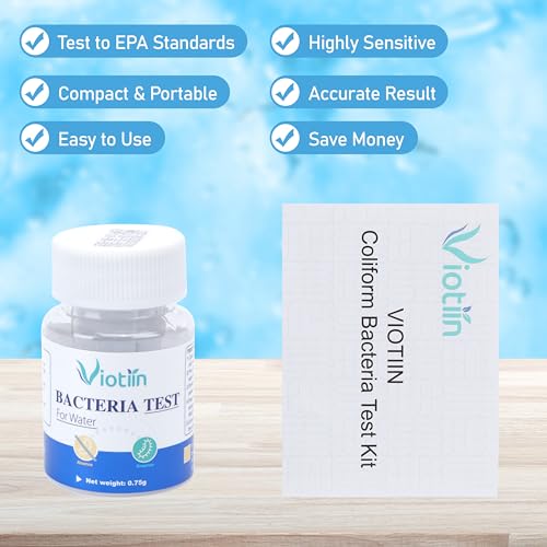 4 Pack E. Coli & Coliform Bacteria Water Test Kit - EPA Approved Water Quality Test for Well, Tap, Pool, Lake, and Drinking Water