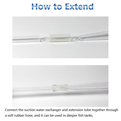 Fish Tank Cleaning Tools,Mini Manual Aquarium Dropper for Fish Tank(45cm) | Extendable Fish Tank Cleaning Waste Remover