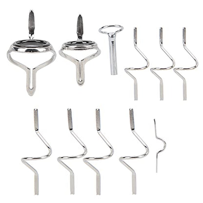VGEBY Fly Rod Set,Fly Fishing Angling Repair Tool Stainless Steel Strong Double Buckle Ring Different Size Fishing Accessories