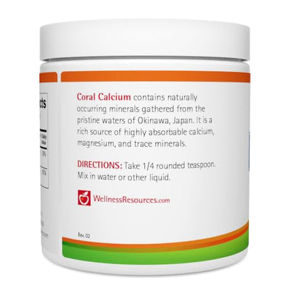 Coral Calcium Powder, Marine Grade, Natural 2:1 Calcium to Magnesium Ratio (500mg, 60 Servings)