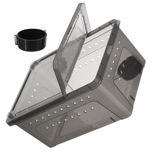 Generic Plastic Reptile Breeding Box Adjustable Environment Settings and Visibility, Pet Terrarium Cage for Geckos, Sturdy Plastic Feeding and Travel Container